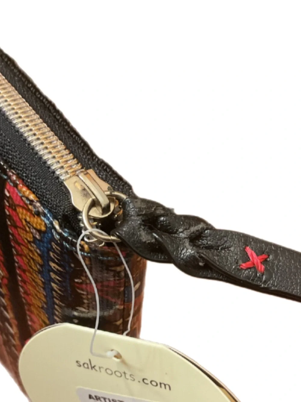 NWT Flawed Sakroots Elephant Embroidered Large  Zip Around Wallet